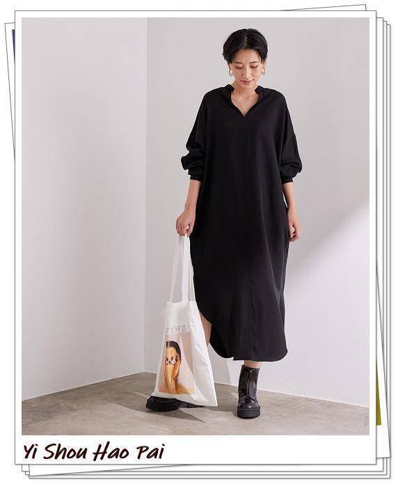 宽松衬衫搭配半身裙示例