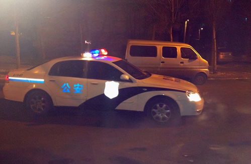 警车飞速驶来