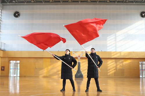 旗手们努力锻炼