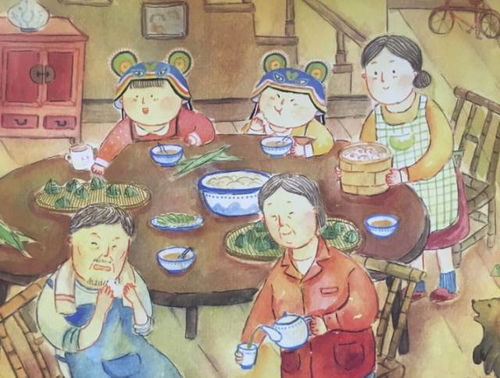 家人期盼团聚图