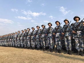 受阅官兵充满斗志的样子