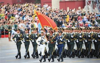 仪仗方队在国外阅兵