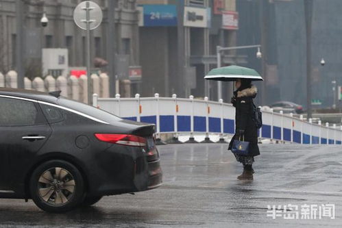 人们在雨中撑伞匆匆赶路