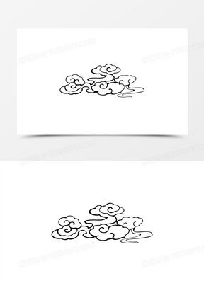 不同形状的云朵图案