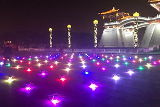无人机灯光秀现场盛况