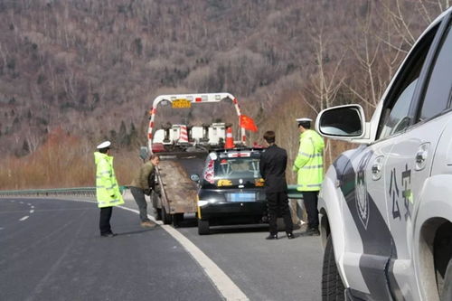 警方在高速公路上调查恐怖面具事件