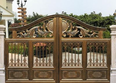 网友拍摄的灰色金属大门