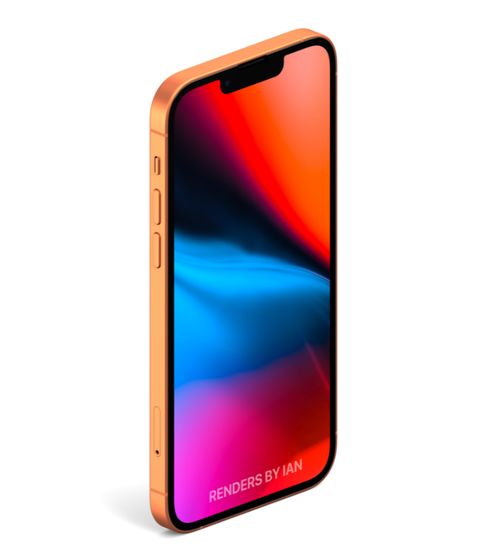 橙色iPhone渲染图