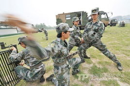 女性军人训练场景