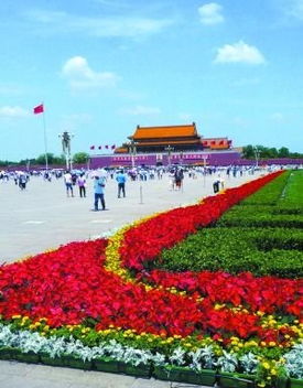 天安门广场布置全景
