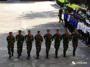 士兵们整齐划一的动作