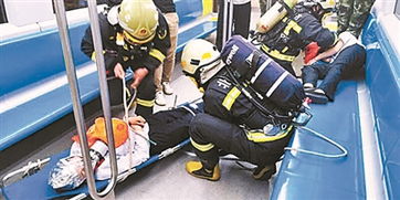 地铁车厢内灭火场景