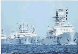 中方巡逻舰艇在黄岩岛附近巡航