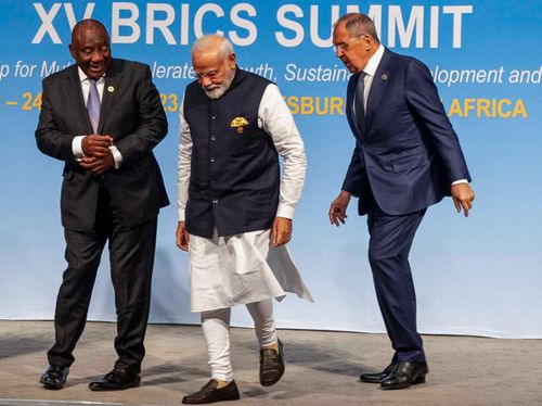 莫迪在中国峰会现场