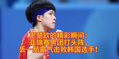 王楚钦以往比赛精彩瞬间