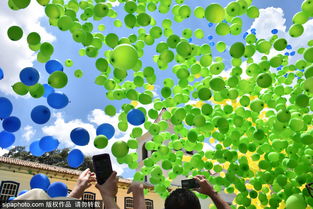 可降解气球放飞图