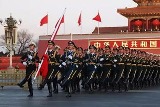 威武雄壮的人民解放军三军仪仗队