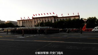 受阅部队整齐退场场景