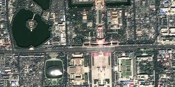 卫星拍摄的长安街阅兵全貌