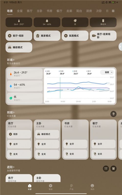 米家App场景设置界面