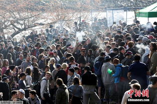 日本街头民众集会场景