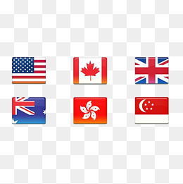 多个国家国旗集合