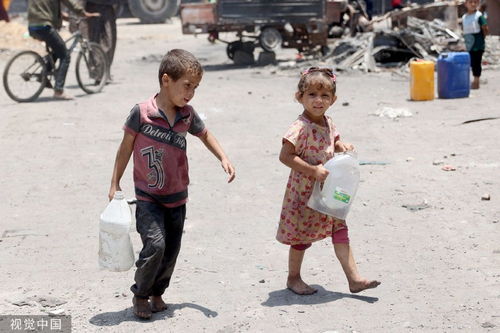 加沙地区儿童难民