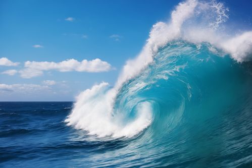 波涛汹涌的大海