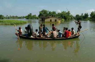 被洪水淹没的农田