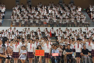 年轻人宣誓的场景