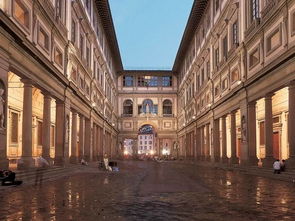 蓝战非在佛罗伦萨美术馆