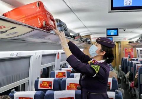 高铁行李架提示牌