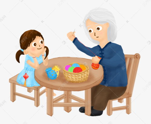 老奶奶关心小女孩病情