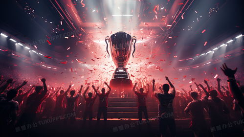 电竞奖杯特写画面