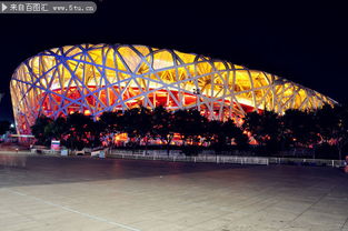 这是鸟巢夜晚的景色照片