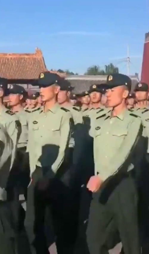 三军仪仗队展现出威武姿态