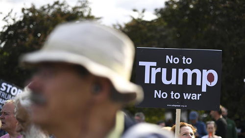 英国民众抗议特朗普