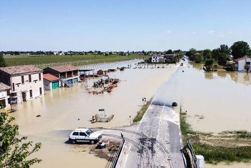 洪水淹没的村庄