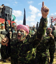 哈马斯成员正在进行集会