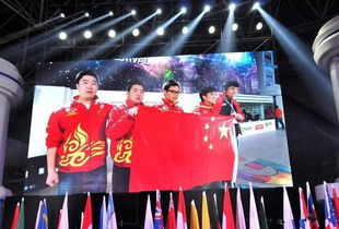 XLG战队捧起象征首胜的奖杯