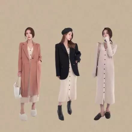 搭配不同服装的对比图