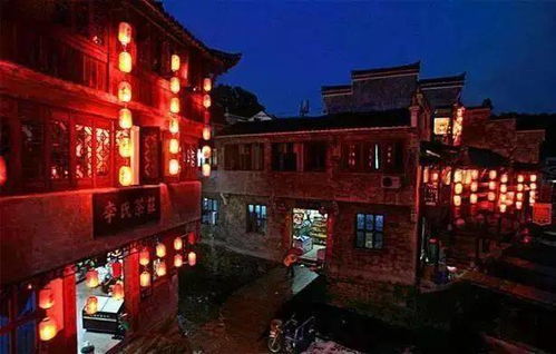 古老村庄的夜景