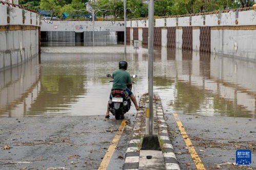 洪水淹没道路场景