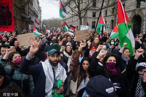 巴勒斯坦街头庆祝人群