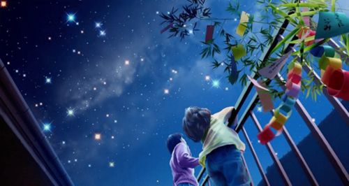 孩子们仰望星空